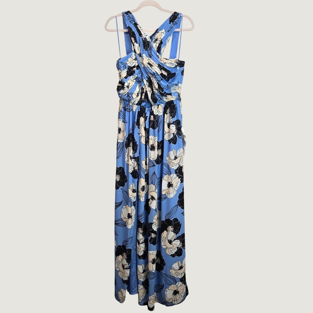 Dress The Population Rose Maxi Dress Sky Floral Large NWT Wedding Guest Garden - Picture 3 of 8